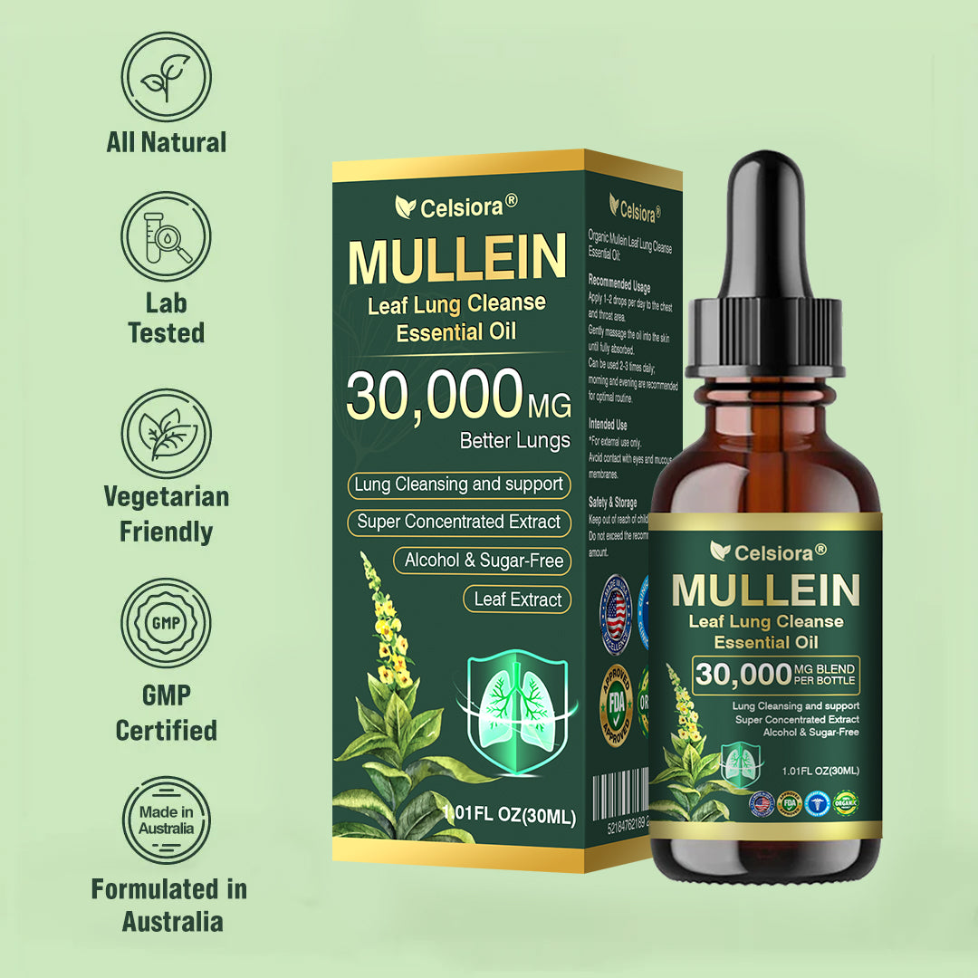 ✅𝐔𝐒 𝐎𝐟𝐟𝐢𝐜𝐢𝐚𝐥 𝐒𝐭𝐨𝐫𝐞|𝐂𝐞𝐥𝐬𝐢𝐨𝐫𝐚® 𝐎𝐫𝐠𝐚𝐧𝐢𝐜 𝐌𝐮𝐥𝐥𝐞𝐢𝐧 𝐋𝐞𝐚𝐟 𝐋𝐮𝐧𝐠 𝐂𝐥𝐞𝐚𝐧𝐬𝐞 𝐄𝐬𝐬𝐞𝐧𝐭𝐢𝐚𝐥 𝐎𝐢𝐥 (🫁Cough, wheezing, shortness of breath, sputum, stuffy nose, bronchitis, bronchitis, allergy symptoms, lung discomfort💝)