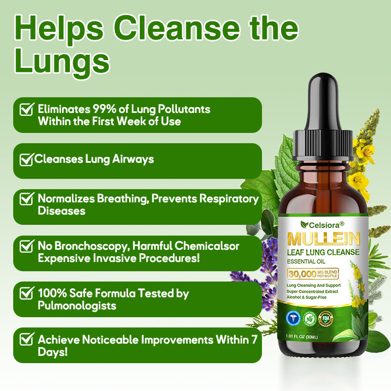 💝✅𝐔𝐒 𝐎𝐟𝐟𝐢𝐜𝐢𝐚𝐥 𝐒𝐭𝐨𝐫𝐞|𝐂𝐞𝐥𝐬𝐢𝐨𝐫𝐚® 𝐎𝐫𝐠𝐚𝐧𝐢𝐜 𝐌𝐮𝐥𝐥𝐞𝐢𝐧 𝐋𝐞𝐚𝐟 𝐋𝐮𝐧𝐠 𝐂𝐥𝐞𝐚𝐧𝐬𝐞 𝐄𝐬𝐬𝐞𝐧𝐭𝐢𝐚𝐥 𝐎𝐢𝐥 (💖Cough, wheezing, shortness of breath, sputum, stuffy nose, bronchitis, bronchitis, allergy symptoms, lung discomfort💝)