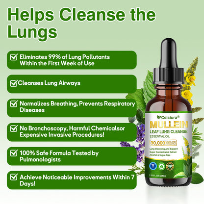 💝✅𝐔𝐒 𝐎𝐟𝐟𝐢𝐜𝐢𝐚𝐥 𝐒𝐭𝐨𝐫𝐞|𝐂𝐞𝐥𝐬𝐢𝐨𝐫𝐚® 𝐎𝐫𝐠𝐚𝐧𝐢𝐜 𝐌𝐮𝐥𝐥𝐞𝐢𝐧 𝐋𝐞𝐚𝐟 𝐋𝐮𝐧𝐠 𝐂𝐥𝐞𝐚𝐧𝐬𝐞 𝐄𝐬𝐬𝐞𝐧𝐭𝐢𝐚𝐥 𝐎𝐢𝐥 (💖Cough, wheezing, shortness of breath, sputum, stuffy nose, bronchitis, bronchitis, allergy symptoms, lung discomfort💝)