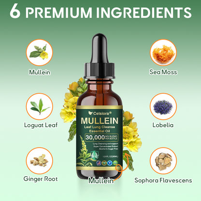 ✅𝐔𝐒 𝐎𝐟𝐟𝐢𝐜𝐢𝐚𝐥 𝐒𝐭𝐨𝐫𝐞|𝐂𝐞𝐥𝐬𝐢𝐨𝐫𝐚® 𝐎𝐫𝐠𝐚𝐧𝐢𝐜 𝐌𝐮𝐥𝐥𝐞𝐢𝐧 𝐋𝐞𝐚𝐟 𝐋𝐮𝐧𝐠 𝐂𝐥𝐞𝐚𝐧𝐬𝐞 𝐄𝐬𝐬𝐞𝐧𝐭𝐢𝐚𝐥 𝐎𝐢𝐥 (🫁Cough, wheezing, shortness of breath, sputum, stuffy nose, bronchitis, bronchitis, allergy symptoms, lung discomfort💝)
