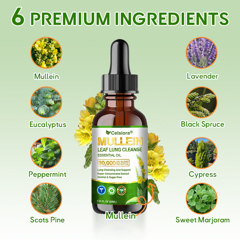 💝✅𝐔𝐒 𝐎𝐟𝐟𝐢𝐜𝐢𝐚𝐥 𝐒𝐭𝐨𝐫𝐞|𝐂𝐞𝐥𝐬𝐢𝐨𝐫𝐚® 𝐎𝐫𝐠𝐚𝐧𝐢𝐜 𝐌𝐮𝐥𝐥𝐞𝐢𝐧 𝐋𝐞𝐚𝐟 𝐋𝐮𝐧𝐠 𝐂𝐥𝐞𝐚𝐧𝐬𝐞 𝐄𝐬𝐬𝐞𝐧𝐭𝐢𝐚𝐥 𝐎𝐢𝐥 (💖Cough, wheezing, shortness of breath, sputum, stuffy nose, bronchitis, bronchitis, allergy symptoms, lung discomfort💝)