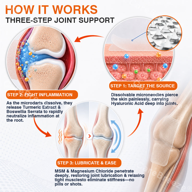 🦵✅🇺🇸 CareBreeze® Pain-Relief Bone-Healing Microneedle Patch(🧑‍⚕️Reducing joint swelling, pain, stiffness, redness, warmth, soreness, and joint fatigue)