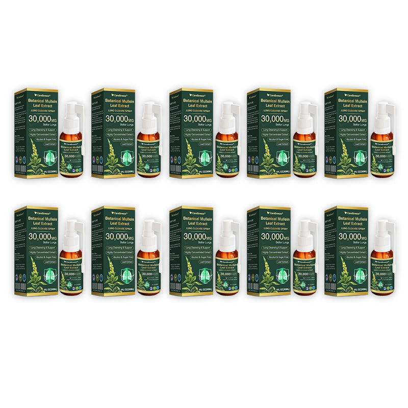 ⚡⚡✅US Official Store:CareBreeze® Botanical Mullein Leaf Extract Lung Cleanse Spray（👨‍⚕️Directly acts on COPD, asthma, chronic bronchitis (CB), respiratory infections, lung cancer, sinusitis, and other conditions）