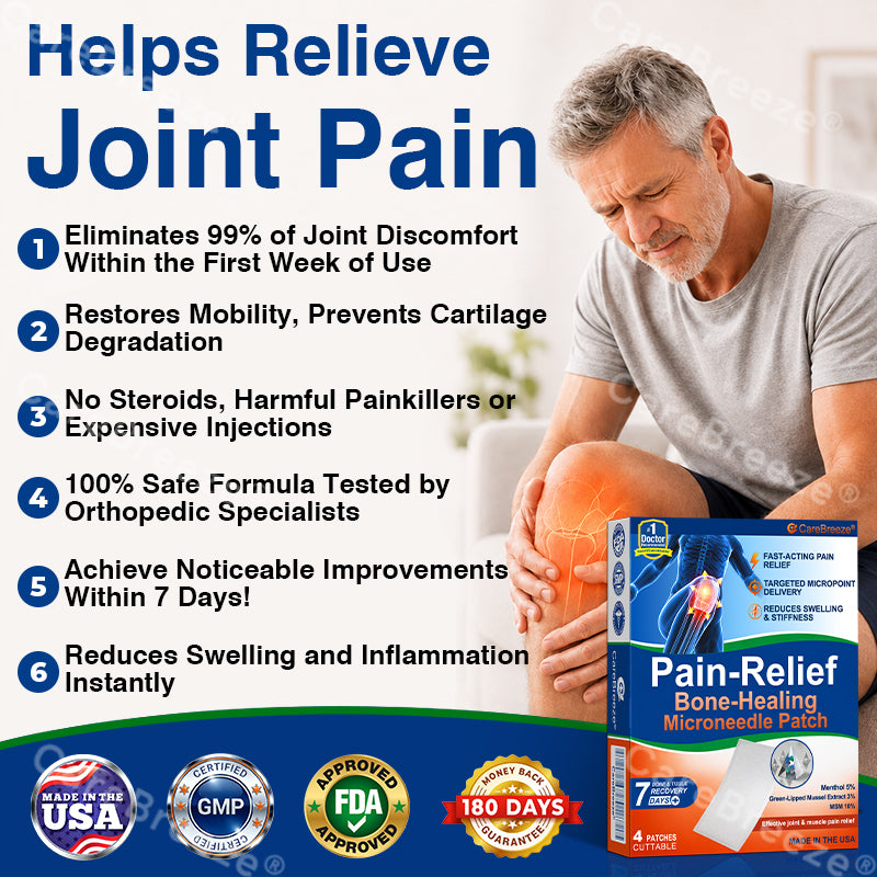 ✅🇺🇸 CareBreeze® Pain-Relief Bone-Healing Microneedle Patch