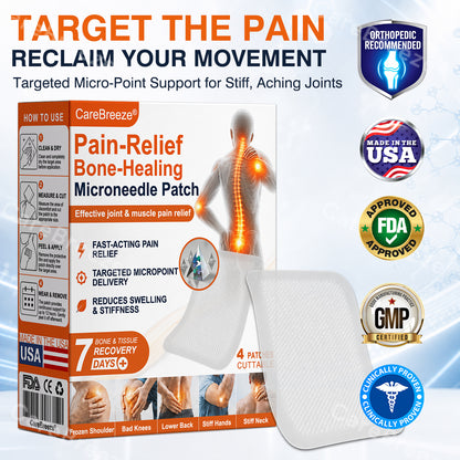 🦵✅🇺🇸 CareBreeze® Pain-Relief Bone-Healing Microneedle Patch(🧑‍⚕️Reducing joint swelling, pain, stiffness, redness, warmth, soreness, and joint fatigue)