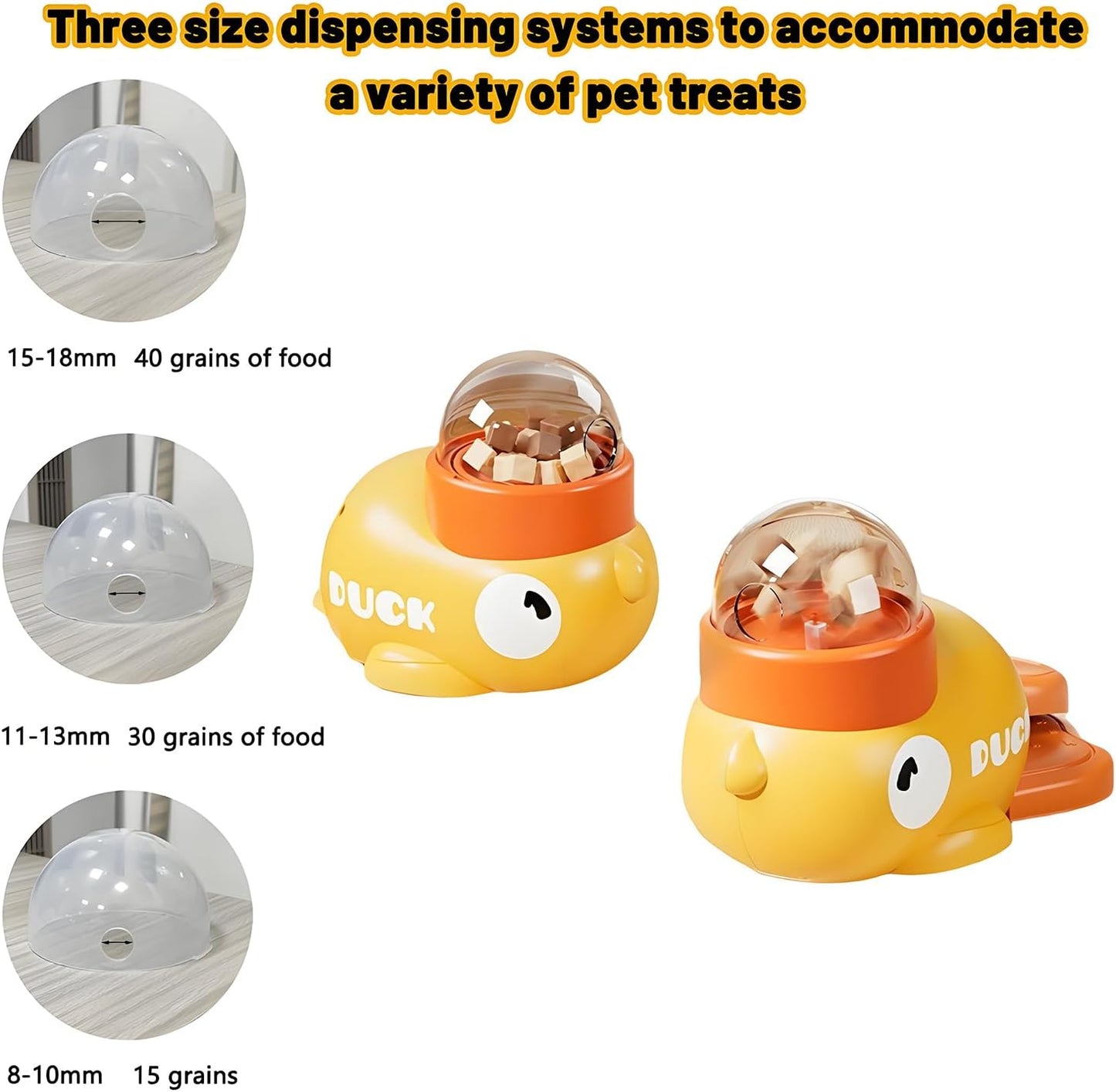 🐶🐱Interactive Treat Dispensing Dog Toys for Boredom + Cat Treat Dispenser for Indoor Enrichment | Duck Slow Feeder Stops Vomiting & Anxiety