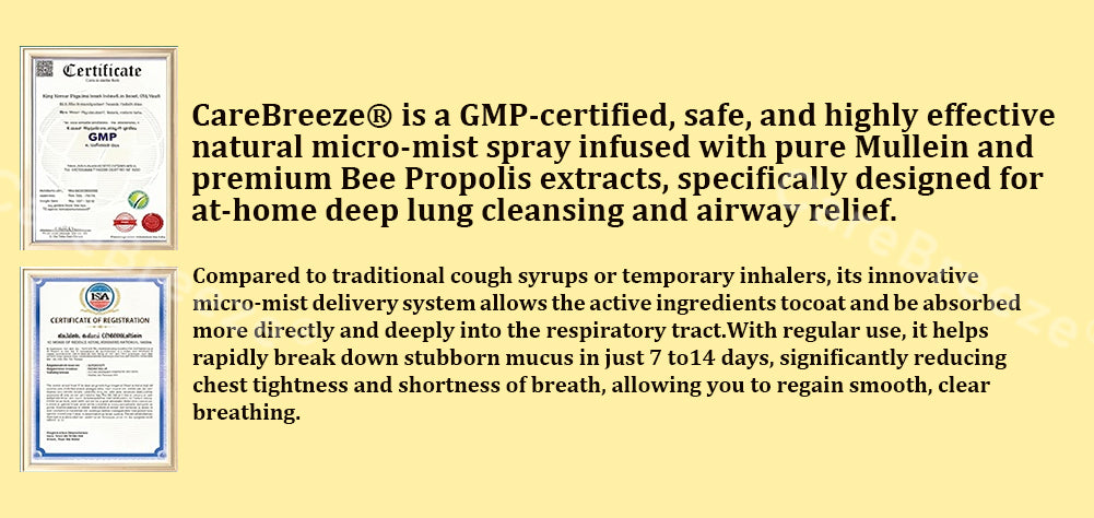 🐝🇺🇸 Official Store:CareBreeze® 6-in-1 Herbal BeePropolis Lung Cleanse Spray（👨‍⚕️Directly acts on COPD, asthma, chronic bronchitis (CB), respiratory infections, lung cancer, sinusitis, and other conditions🫁）