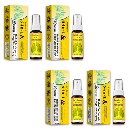 🐝🇺🇸 Official Store:CareBreeze® 6-in-1 Herbal BeePropolis Lung Cleanse Spray（👨‍⚕️Directly acts on COPD, asthma, chronic bronchitis (CB), respiratory infections, lung cancer, sinusitis, and other conditions🫁）