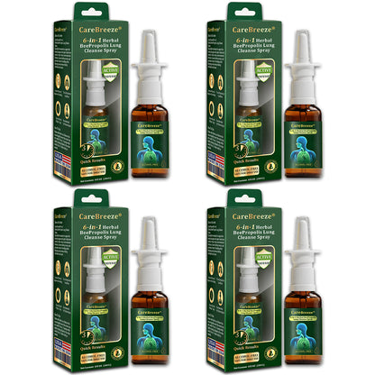 💚US Official Store:CareBreeze® 6-in-1 Herbal BeePropolis Lung Cleanse Spray🐝（👨‍⚕️Directly acts on COPD, asthma, chronic bronchitis (CB), respiratory infections, lung cancer, sinusitis, and other conditions）