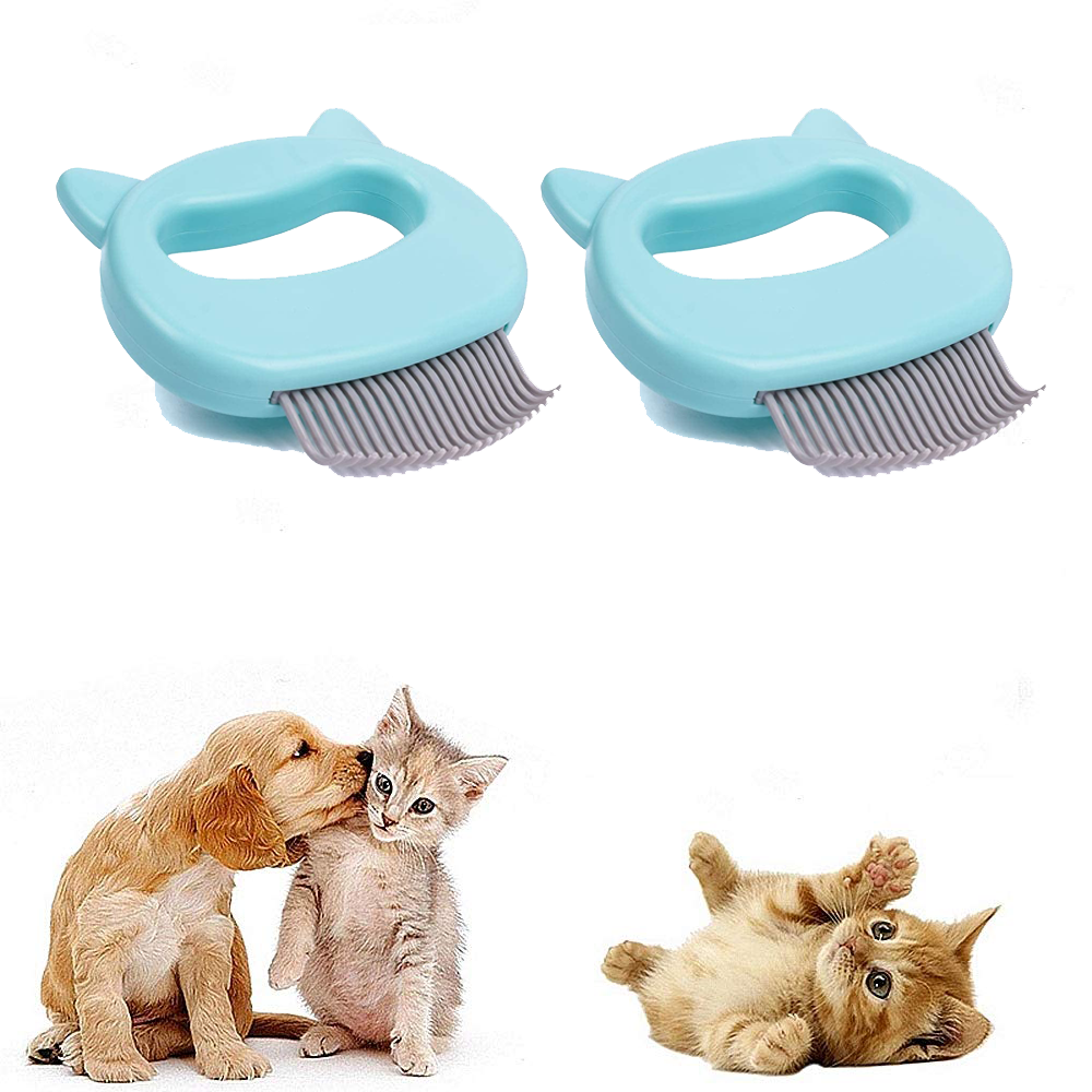 Pet Deshedding Massage Shell Comb – Soft Brush for Detangling and Removing Mats