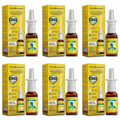 🫁🐝✅US Official Store:CareBreeze® 6-in-1 Herbal BeePropolis Lung Cleanse Spray（👨‍⚕️Directly acts on COPD, asthma, chronic bronchitis (CB), respiratory infections, lung cancer, sinusitis, and other conditions）