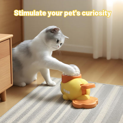 🐶🐱Interactive Treat Dispensing Dog Toys for Boredom + Cat Treat Dispenser for Indoor Enrichment | Duck Slow Feeder Stops Vomiting & Anxiety