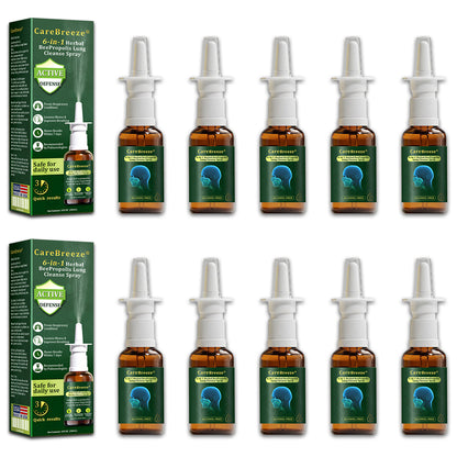 🍃✅US Official Store:CareBreeze® 6-in-1 Herbal BeePropolis Lung Cleanse Spray（👨‍⚕️Directly acts on COPD, asthma, chronic bronchitis (CB), respiratory infections, lung cancer, sinusitis, and other conditions）