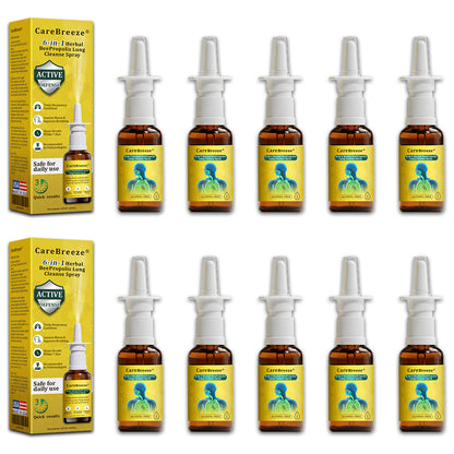 🫁🐝✅US Official Store:CareBreeze® 6-in-1 Herbal BeePropolis Lung Cleanse Spray（👨‍⚕️Directly acts on COPD, asthma, chronic bronchitis (CB), respiratory infections, lung cancer, sinusitis, and other conditions）