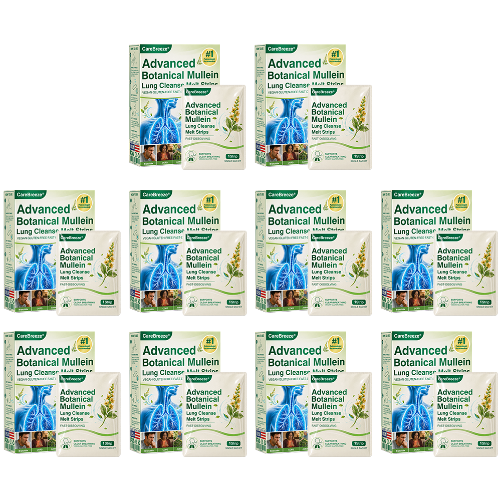 🇺🇸 ✅CareBreeze® Advanced Botanical Mullein Lung Cleanse Melt Strips（👨‍⚕️Directly acts on COPD, asthma, chronic bronchitis (CB), respiratory infections, lung cancer, sinusitis, and other conditions）