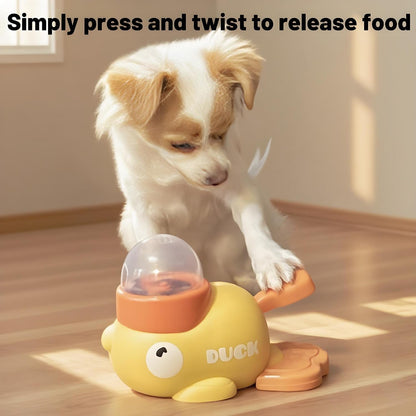🐶🐱Interactive Treat Dispensing Dog Toys for Boredom + Cat Treat Dispenser for Indoor Enrichment | Duck Slow Feeder Stops Vomiting & Anxiety