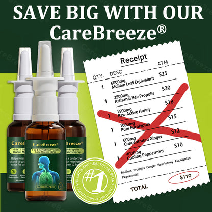 💚US Official Store:CareBreeze® 6-in-1 Herbal BeePropolis Lung Cleanse Spray🐝（👨‍⚕️Directly acts on COPD, asthma, chronic bronchitis (CB), respiratory infections, lung cancer, sinusitis, and other conditions）