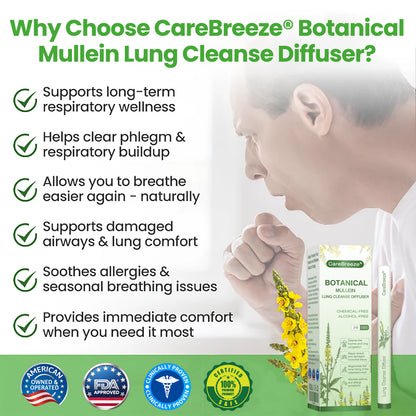 💝✅𝐔𝐒 𝐎𝐰𝐧𝐞𝐝 𝐚𝐧𝐝 𝐎𝐩𝐞𝐫𝐚𝐭𝐞𝐝：𝐂𝐚𝐫𝐞𝐁𝐫𝐞𝐞𝐳𝐞® 𝐁𝐨𝐭𝐚𝐧𝐢𝐜𝐚𝐥 𝐌𝐮𝐥𝐥𝐞𝐢𝐧 𝐋𝐮𝐧𝐠 𝐂𝐥𝐞𝐚𝐧𝐬𝐞 𝐃𝐢𝐟𝐟𝐮𝐬𝐞𝐫(🫁Cough, wheezing, shortness of breath, sputum, stuffy nose, bronchitis, bronchitis, allergy symptoms, lung discomfort💝)