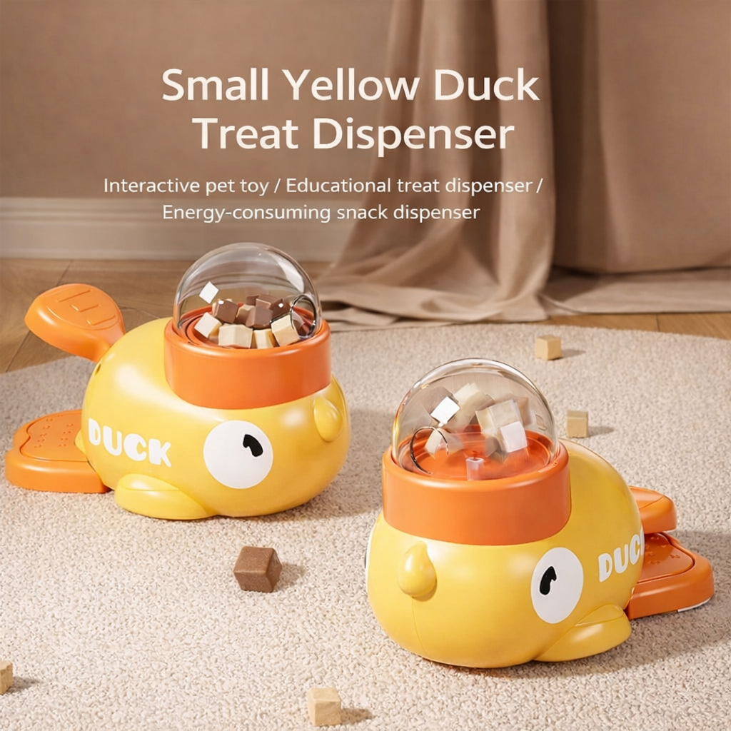 🐶🐱Interactive Treat Dispensing Dog Toys for Boredom + Cat Treat Dispenser for Indoor Enrichment | Duck Slow Feeder Stops Vomiting & Anxiety